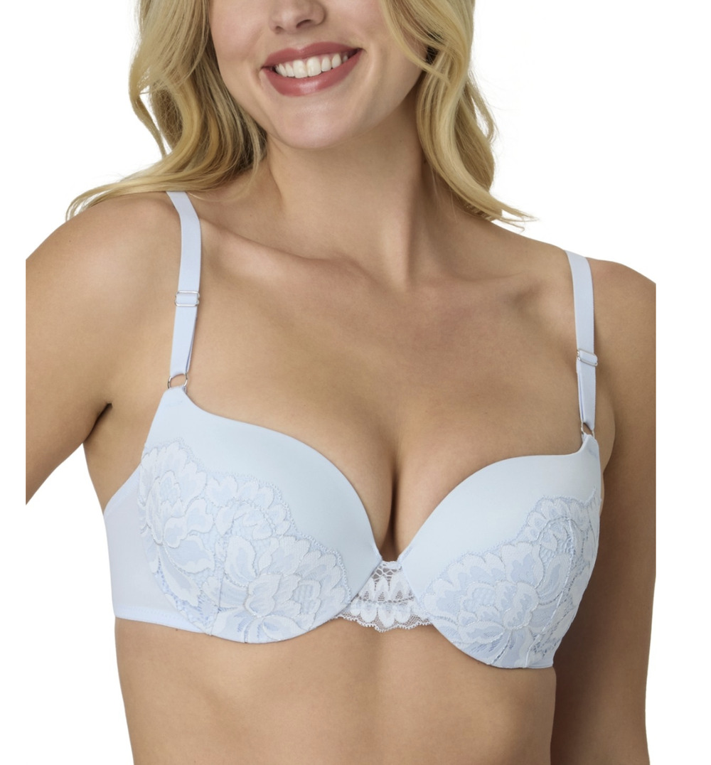 Maidenform Women Love the Lift Lace Push Up Bra Collage Blue Size 38D